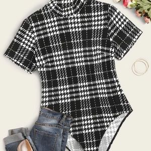 Plaid shein bodysuit